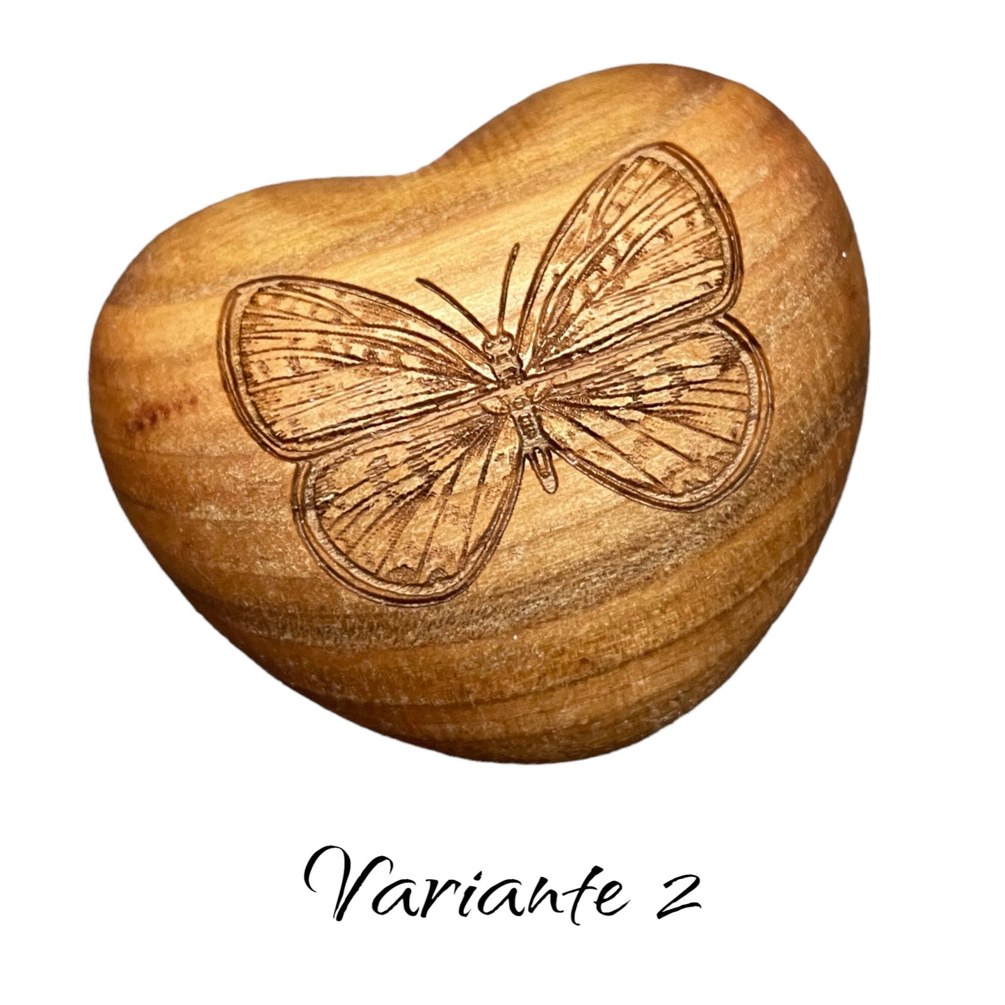 Handschmeichler Holz Herz Gravur Schmetterling Geschenk Deko