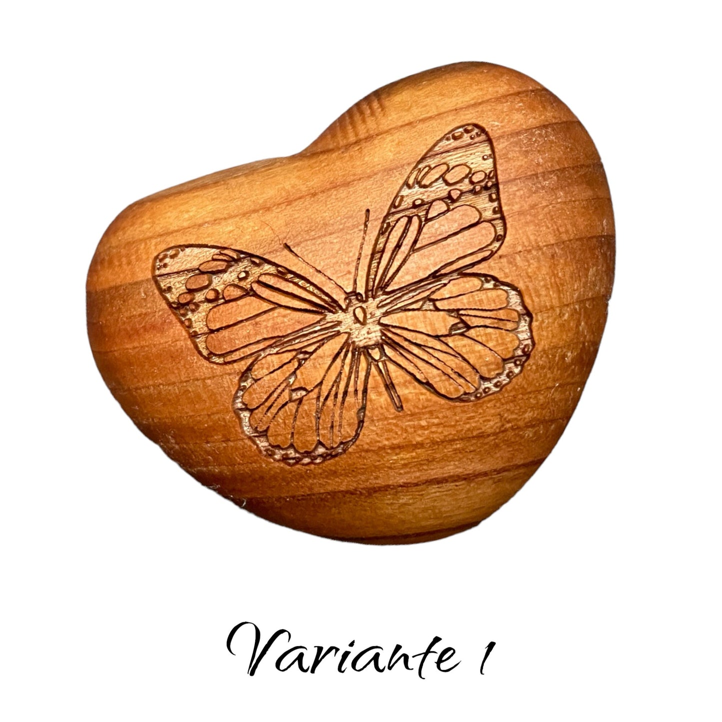 Handschmeichler Holz Herz Gravur Schmetterling Geschenk Deko